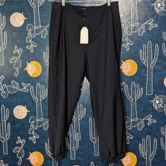 NWT Universal Standard Minton Wool Suiting Jogger Pants Navy Blue Women's 12 - Picture 6 of 12